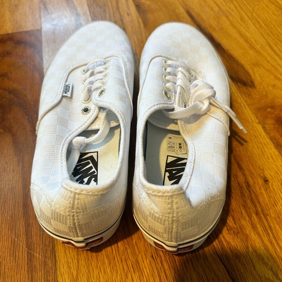 Platform White Checkered Vans W9.5 - Picture 4 of 4